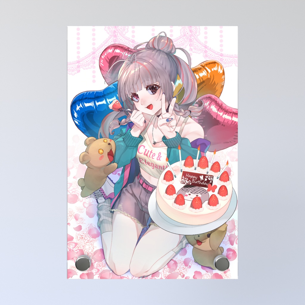 椿月いお〖誕生日記念グッズ アクリルフォトパネル50x50mm〗