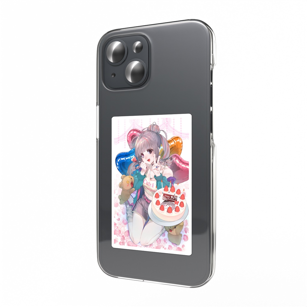 椿月いお〖誕生日記念グッズ スマホステッカー①（背景あり） 55x91mm〗