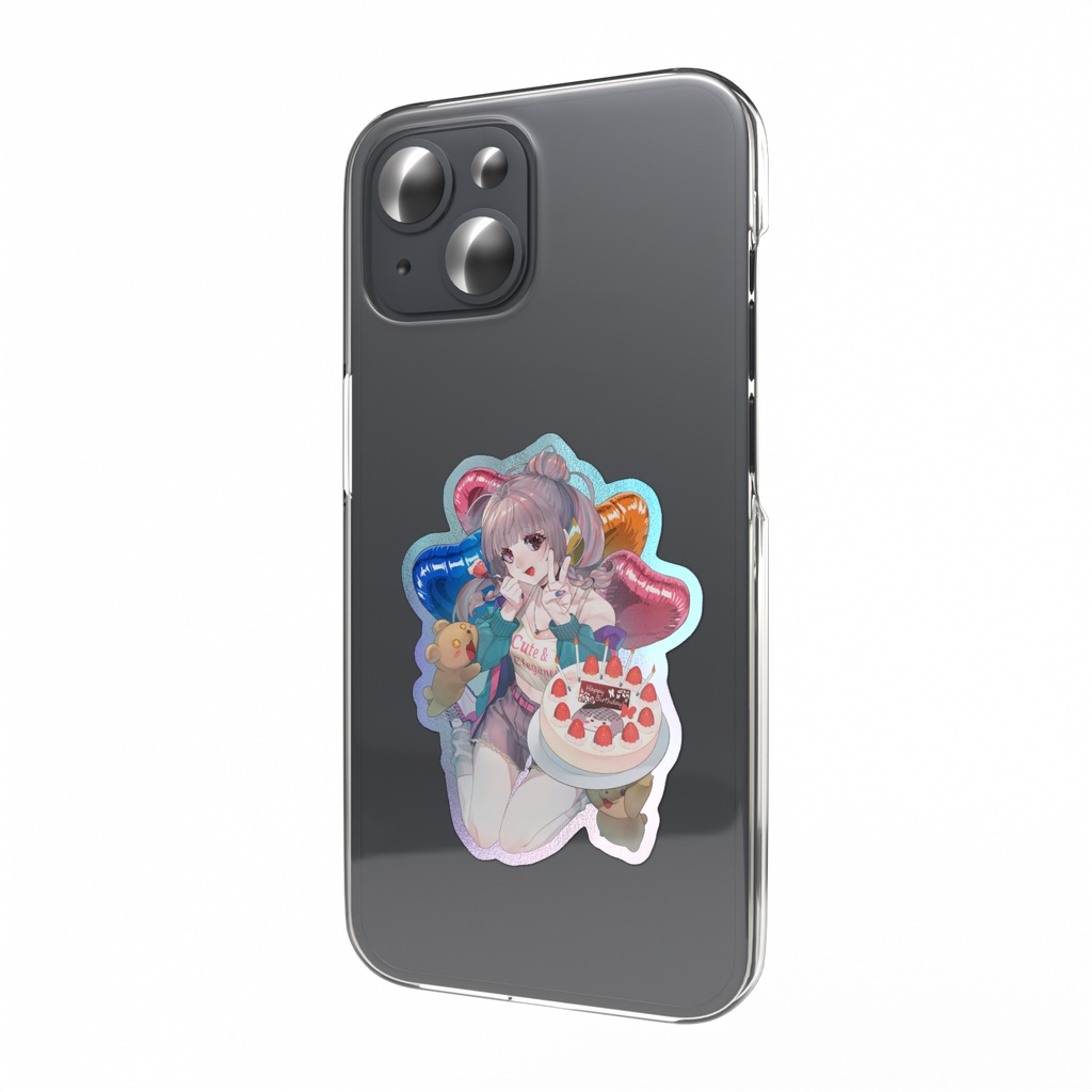 椿月いお〖誕生日記念グッズ オーロラスマホステッカー② 55x91mm〗