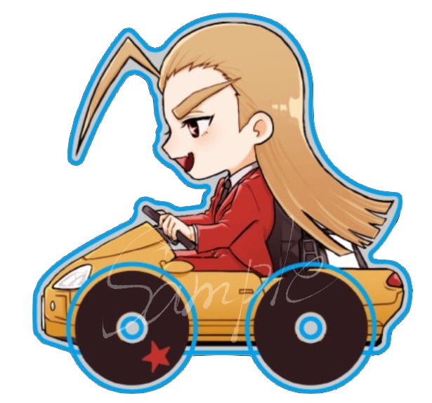 走るアクリルスタンド鏡