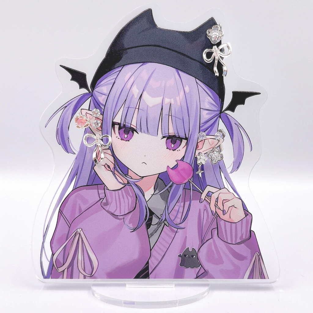 アクリルピアススタンド - むらさきちゃん【受注生産】