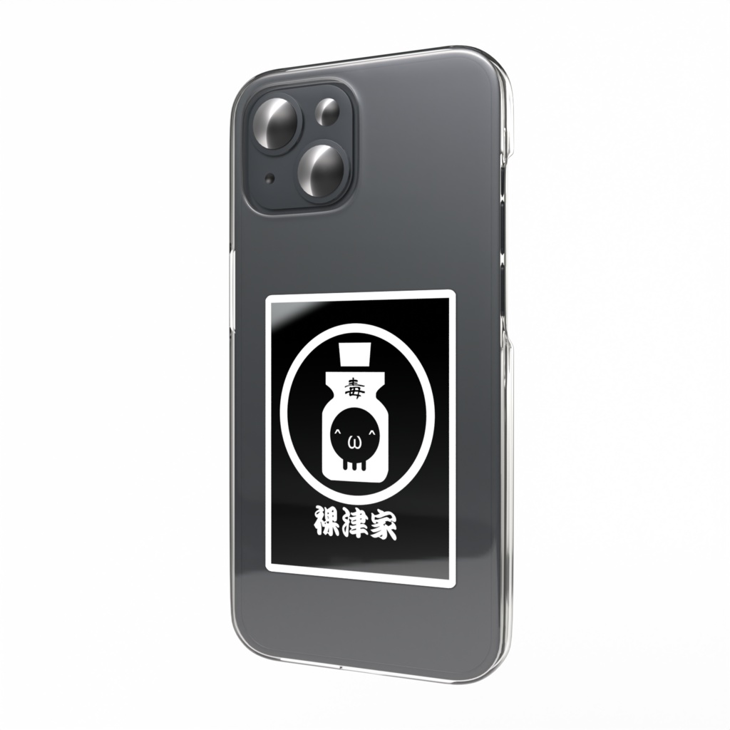 裸津家家紋スマホステッカー