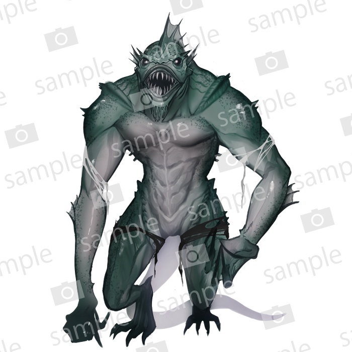 【クトゥルフ神話TRPG】深きもの&人物一式セット