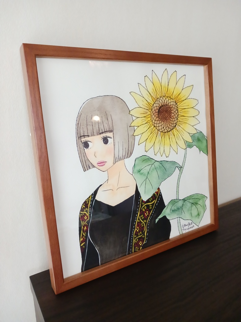 向日葵(オリジナルイラスト原画)