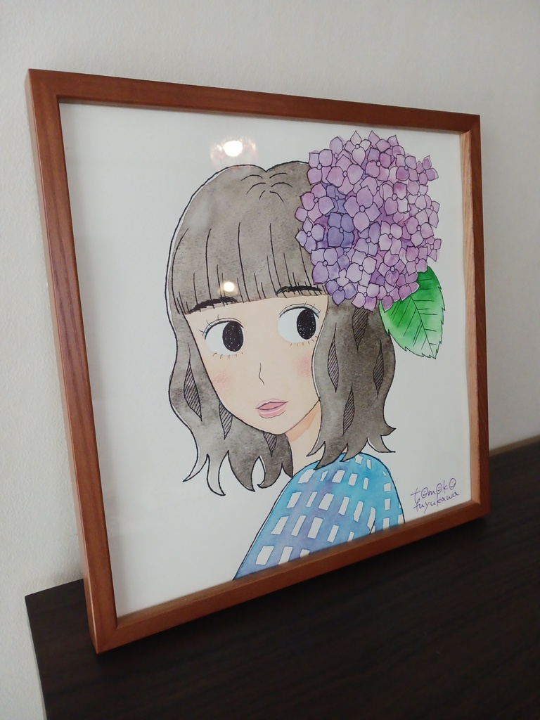 あじさい(オリジナルイラスト原画)