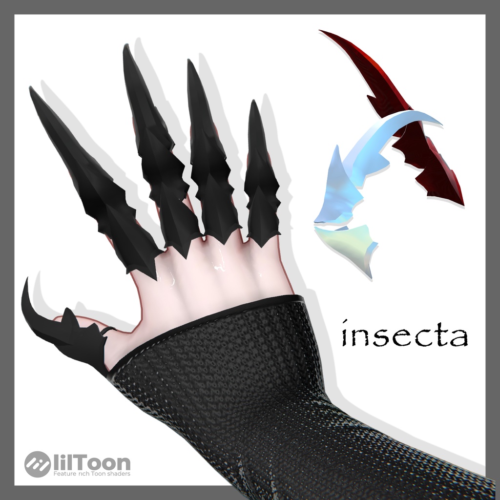 【かぎづめ型アクセサリー】Insecta インセクタ【VRchat想定】