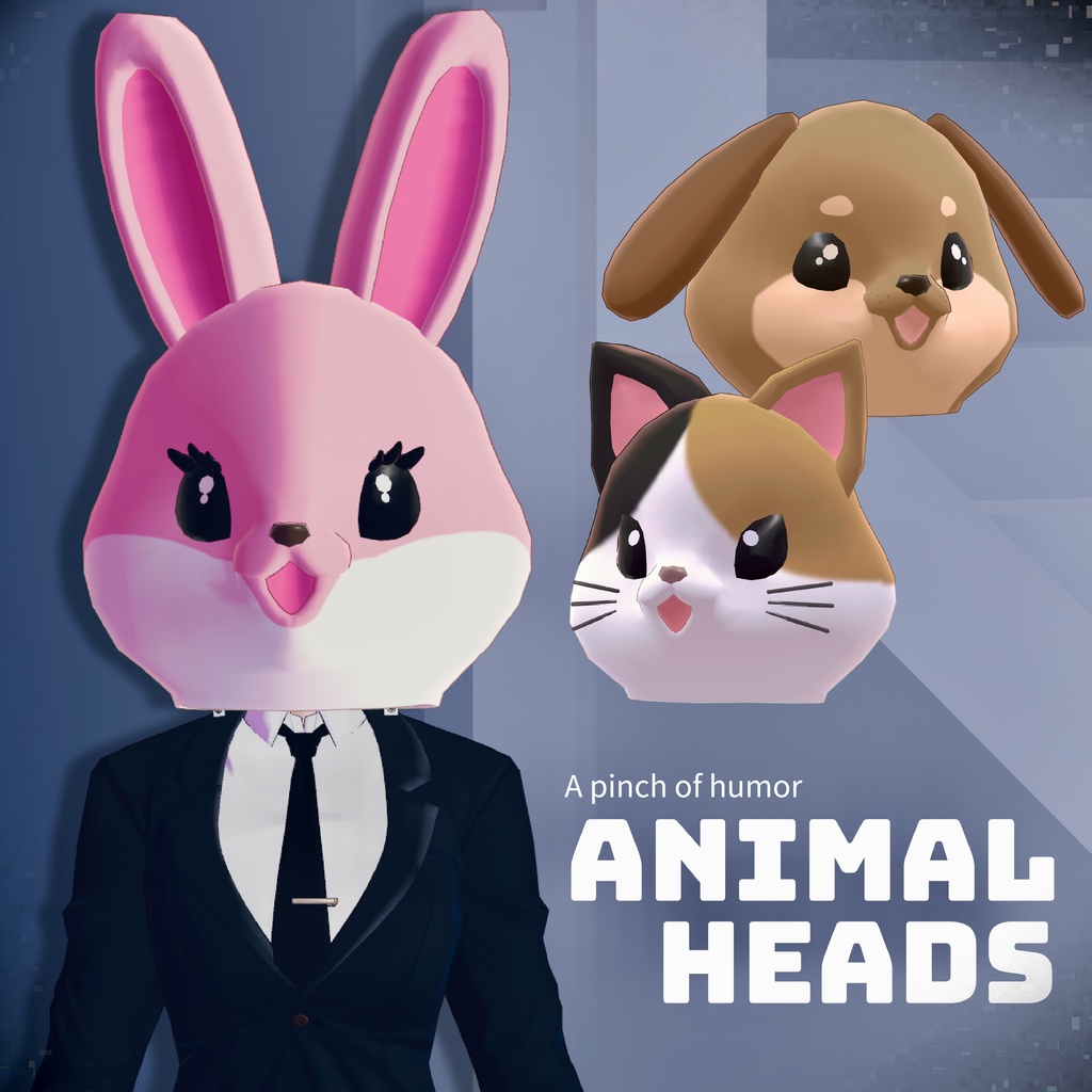 【かわいい動物のかぶりもの！】Animal Heads アニマルヘッズ 【VRchat想定】