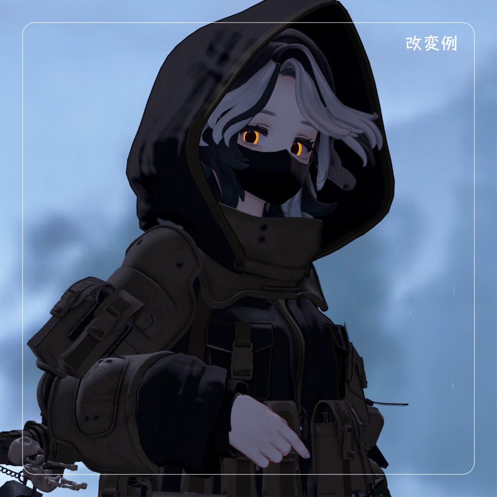 【Lume Optic専用テクスチャ】Black Tapetum ブラックタペタム【VRChat想定】