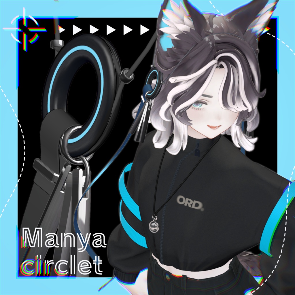 【マリシア対応ヘッドアクセサリー】Manya circlet メーニャ サークレット【VRChat想定】