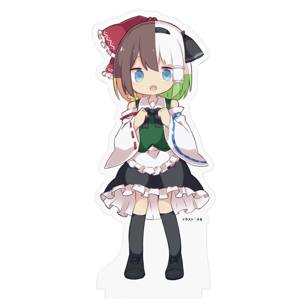 ゆっくりK「しゃがみ」口開け アクリルフィギュア