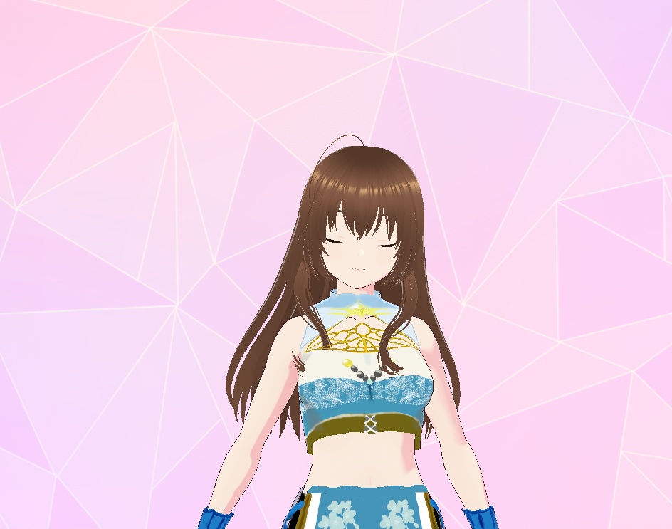 Vroid用衣装へそ出しチャイナ風衣装