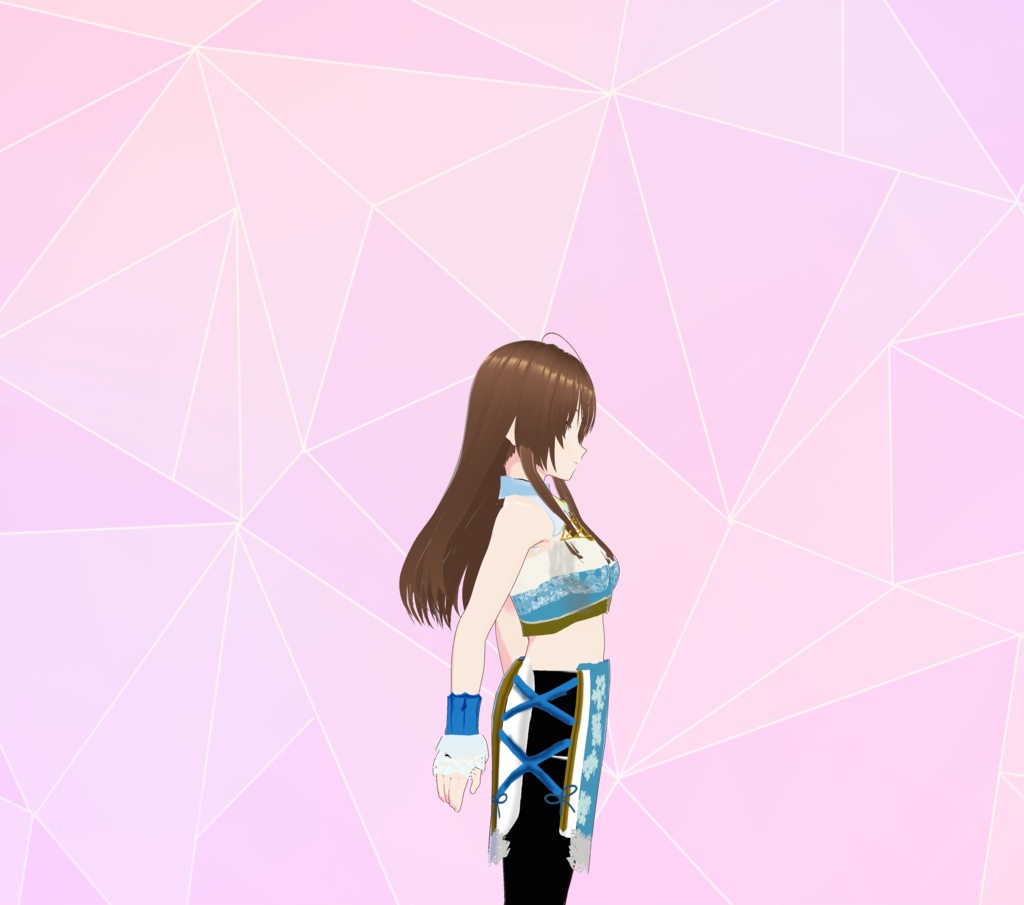 Vroid用衣装へそ出しチャイナ風衣装