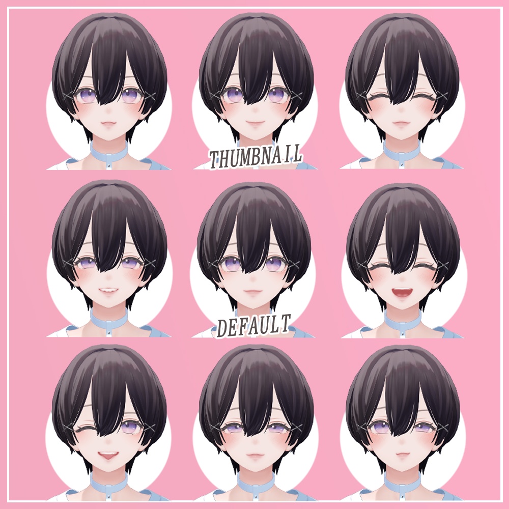 森羅専用 撮影用表情9種『天真爛漫』