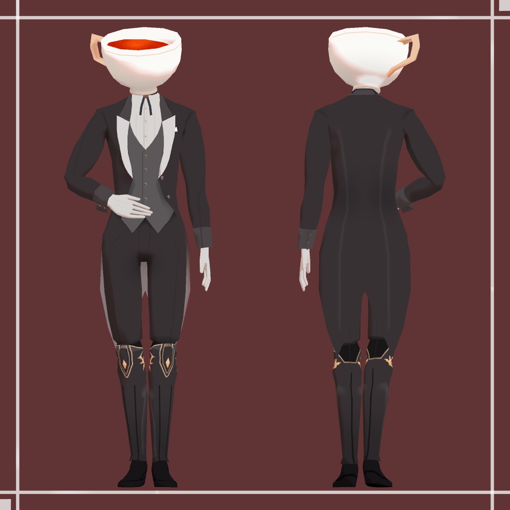 「TeacupMan」VRChat想定 オリジナル3Dモデル