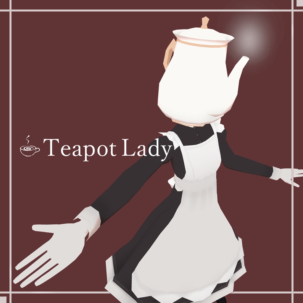 「TeapotLady」VRChat想定 オリジナル3Dモデル