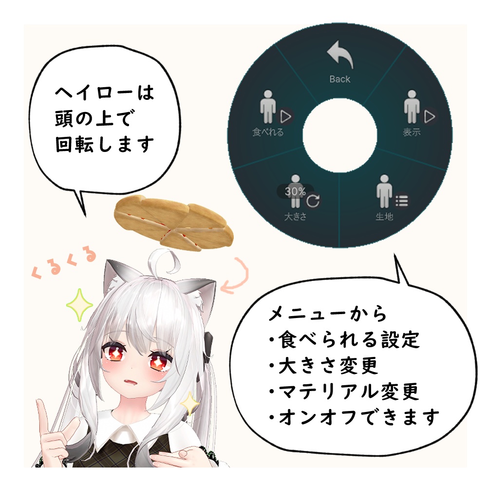 【食べられる】ピザ型ヘイロー【VRChat】