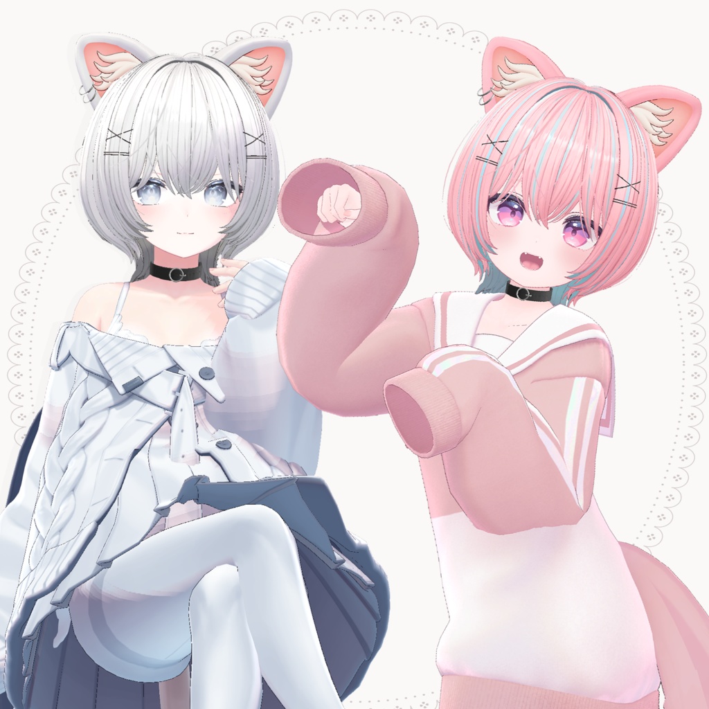 Mimi Wolf Hair ウルフヘア【20 avatars 対応】