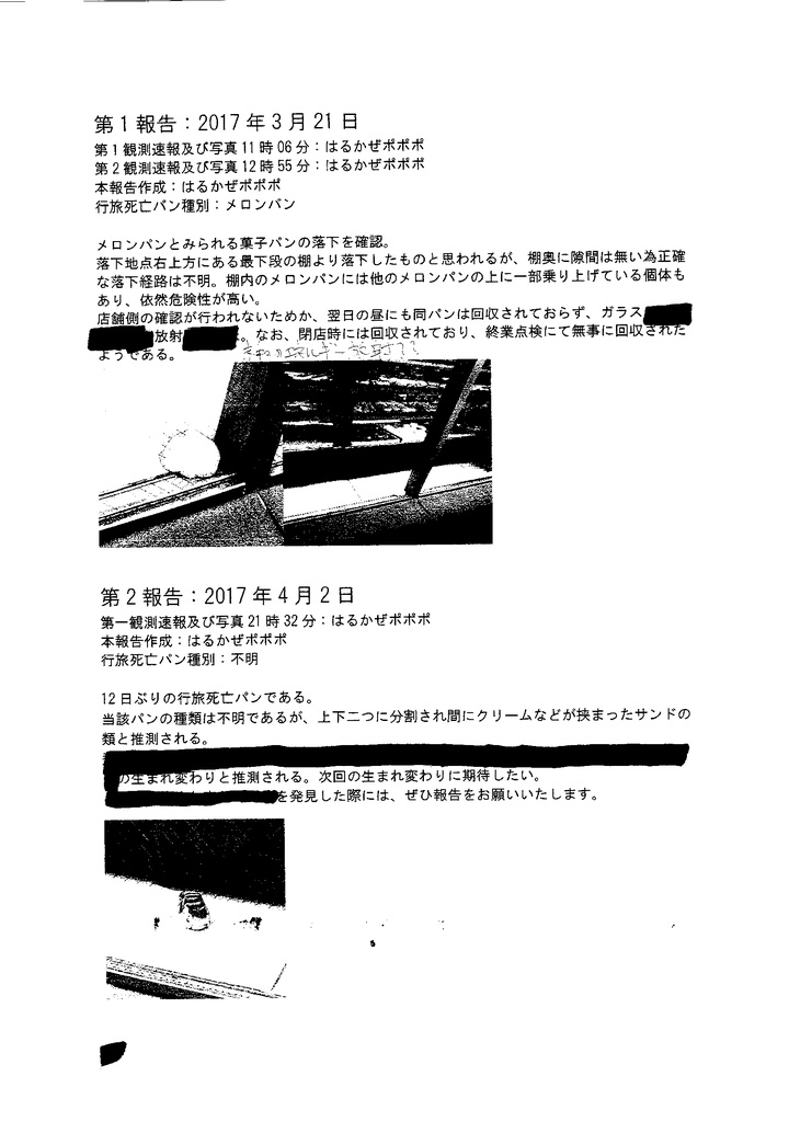 ヴィ・ド・フランス秋葉原駅前店菓子パン落下監視委員会 第一次調査報告書【流出版PDF】