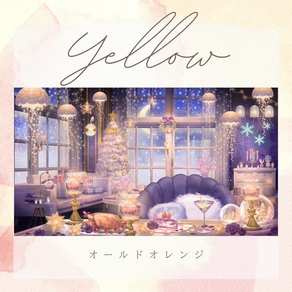 【動く背景】クリスマスイルミネーション・モダンルーム【VTuber素材】