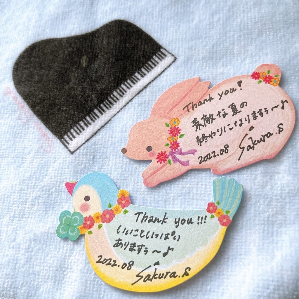 【sold】水上のピアノハンカチーフ【2022夏限定】