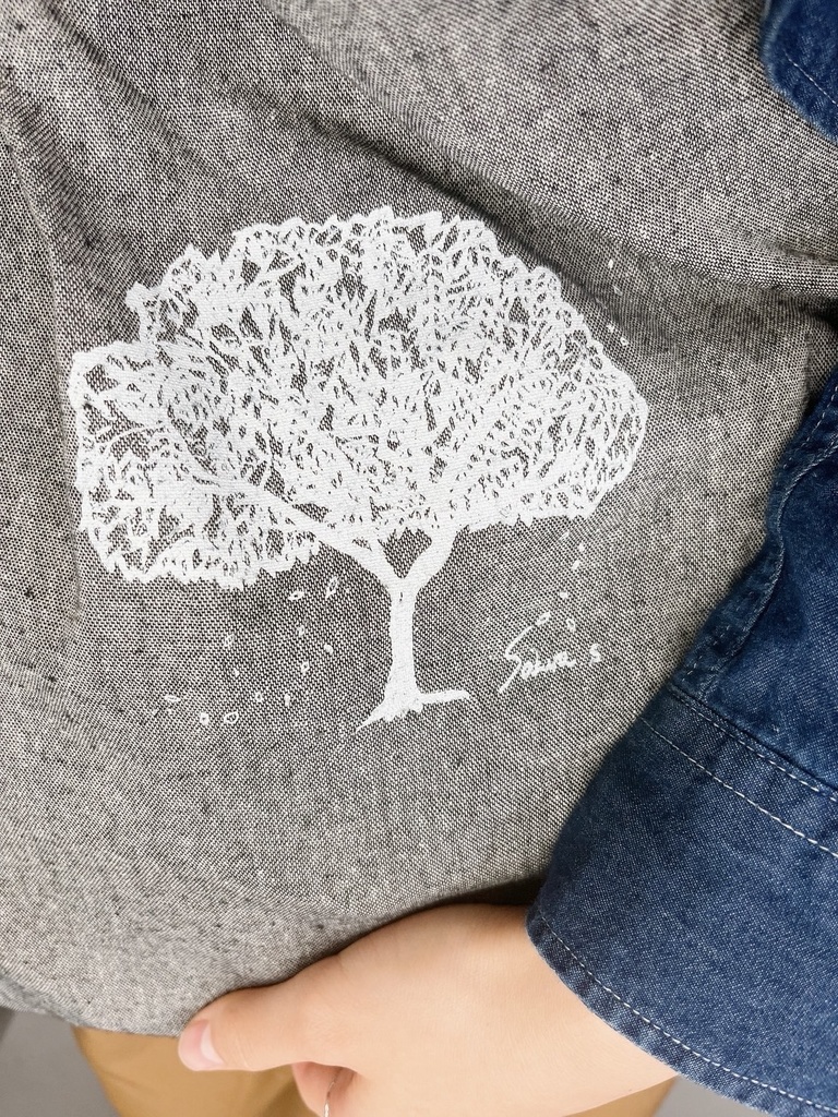 【sold】桜の木ロゴのエコトートバッグ【initial goods】