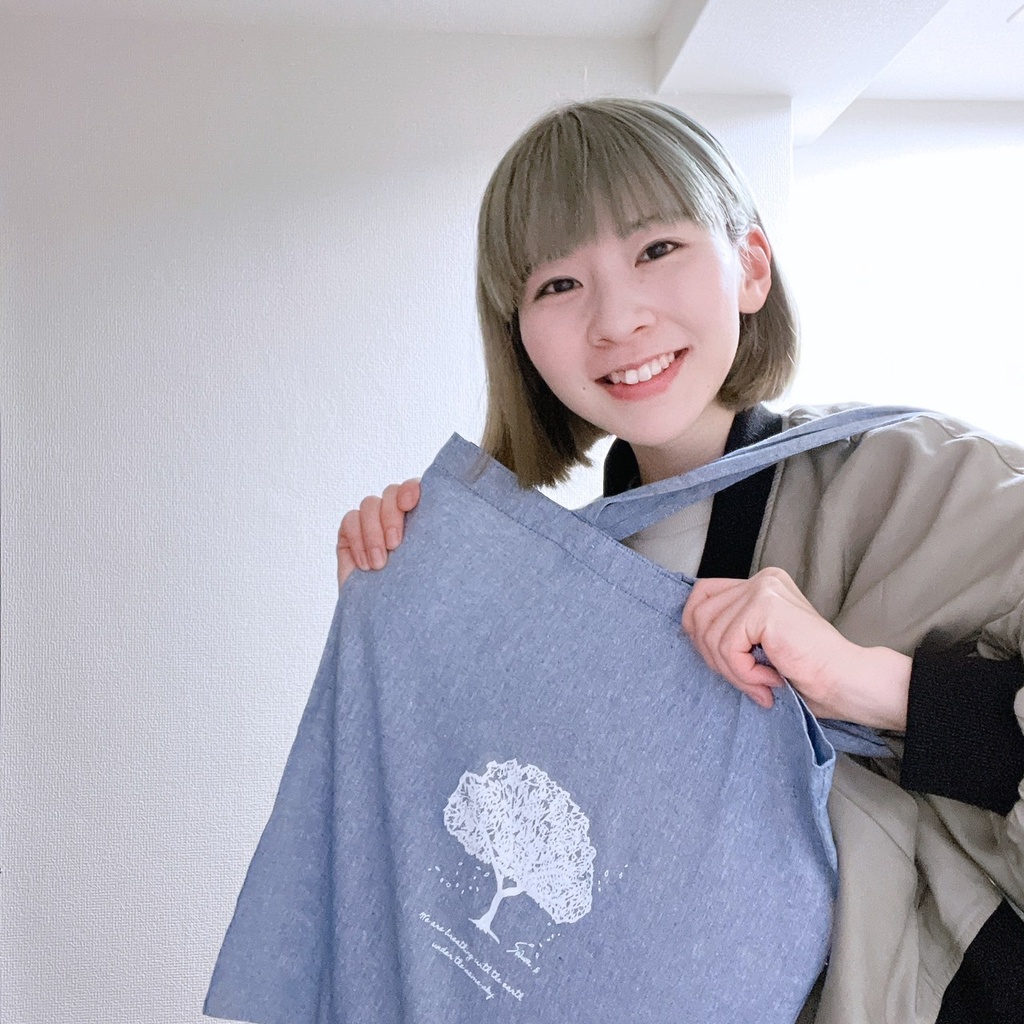 【sold】空色エコトートバッグ【惑星グッズ】