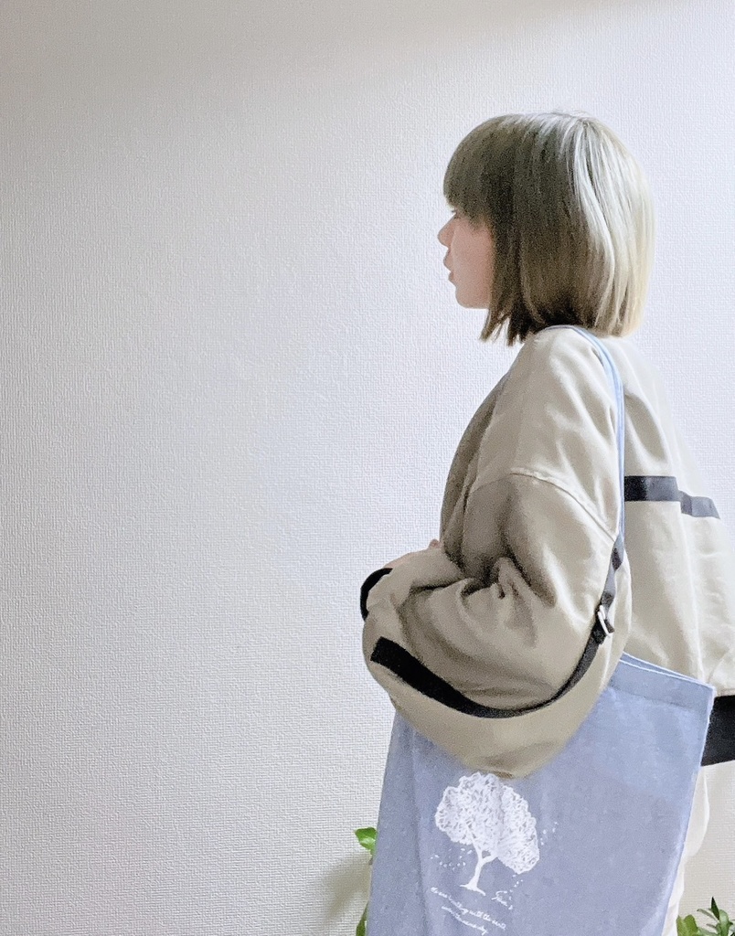 【sold】空色エコトートバッグ【惑星グッズ】