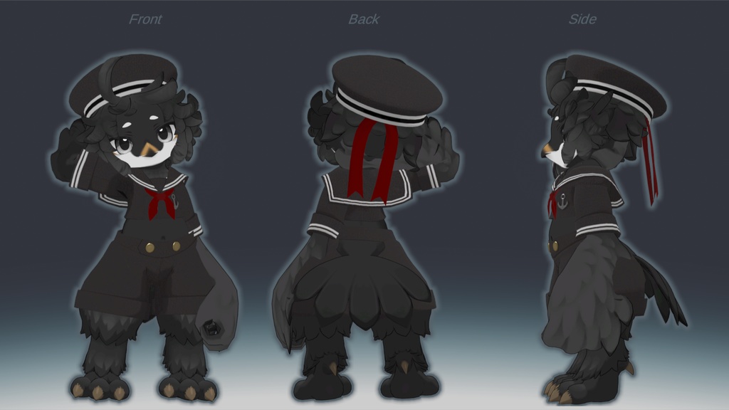 【Noix対応】Seagull Sailor【VRChat想定衣装】