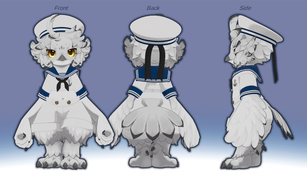 【Noix対応】Seagull Sailor【VRChat想定衣装】
