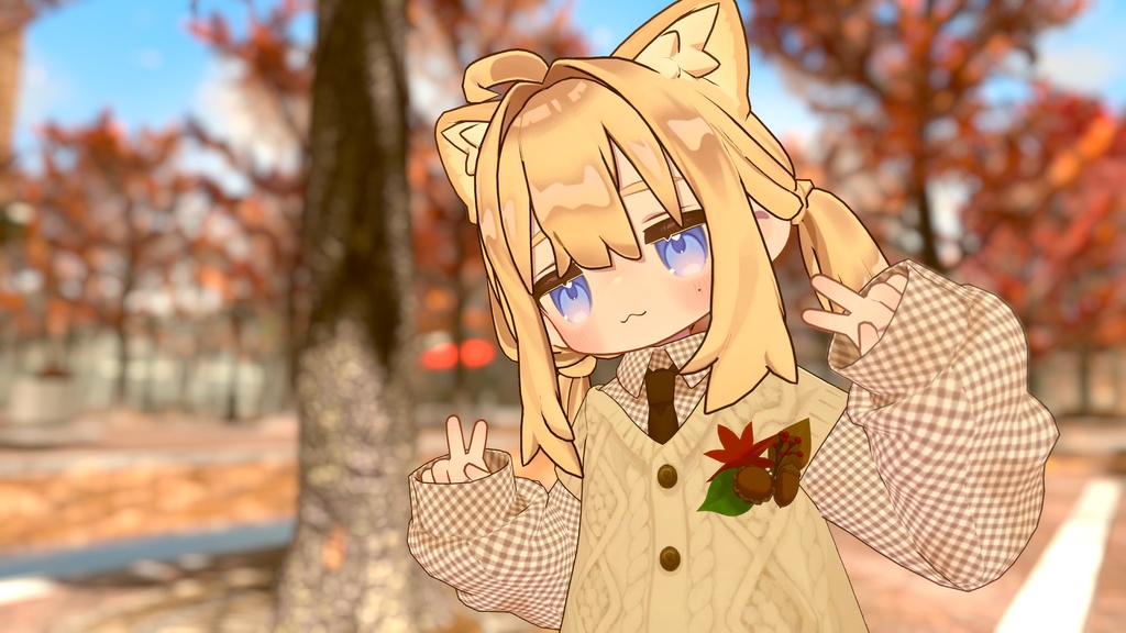 【3Dアクセサリー】Autumn Brooch