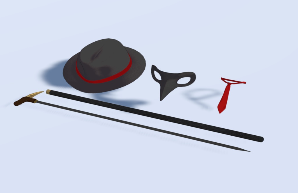 【3Dアクセサリー】Cursed Crow & Crow Stick