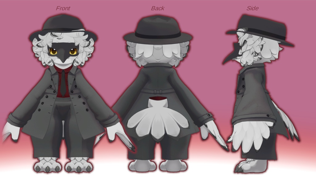 セール12/31まで!【Noix対応】Crow Coat【VRChat想定衣装】