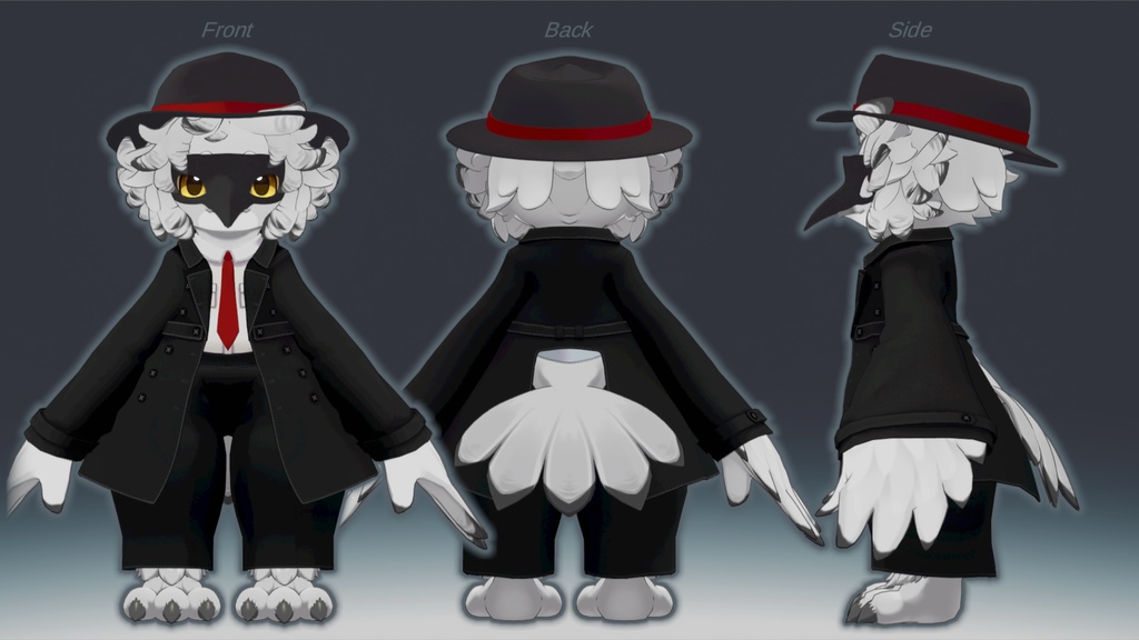 セール12/31まで!【Noix対応】Crow Coat【VRChat想定衣装】