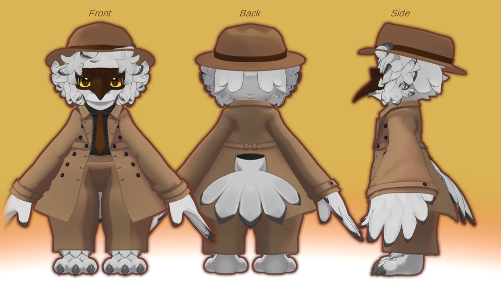 セール12/31まで!【Noix対応】Crow Coat【VRChat想定衣装】