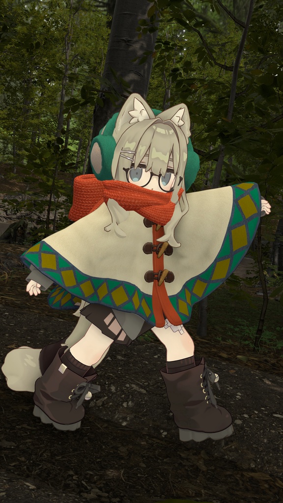 🐱2/28までセール中🦉【キプフェル / Noix対応】Pionus Poncho【VRChat想定衣装】