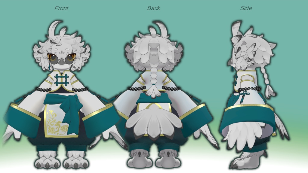 🐱セール4/30まで🦉【キプフェル / Noix対応】Oriental Owl【VRChat想定衣装】