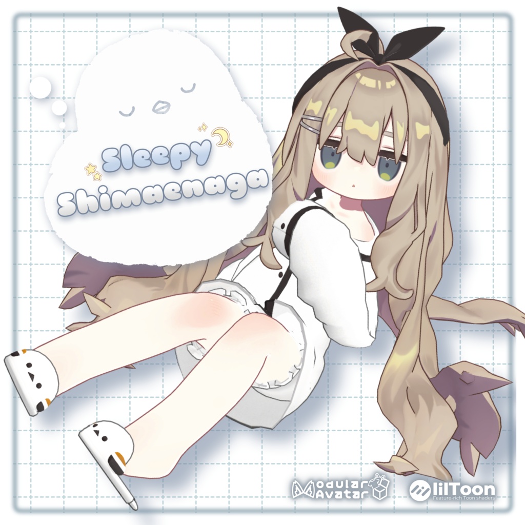 🐱9/6 (日)までセール中🥐【キプフェル / コロネ / Noix対応】Sleepy​ Shimaenaga【VRChat想定衣装】