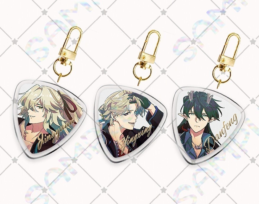 ギターピック型アクキー