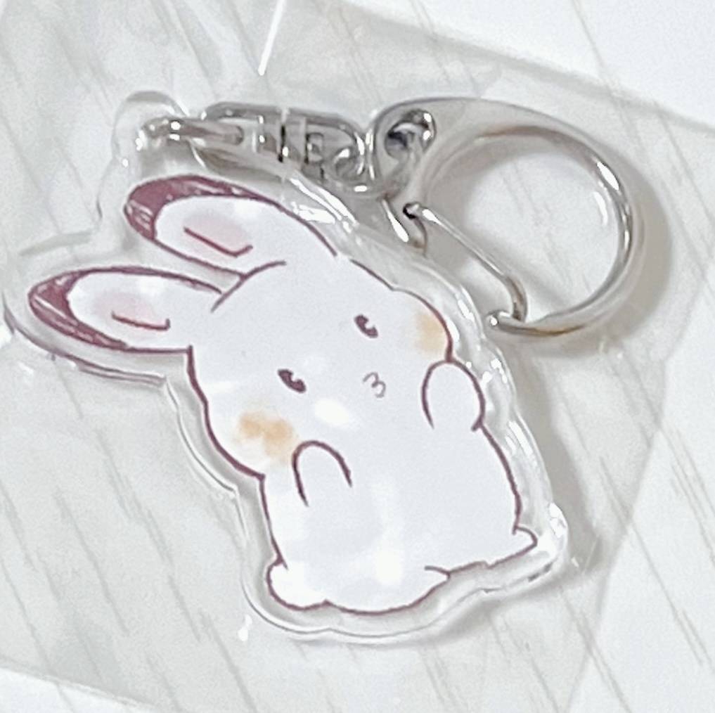 ゆきうさキーホルダー　ぷうちゃん