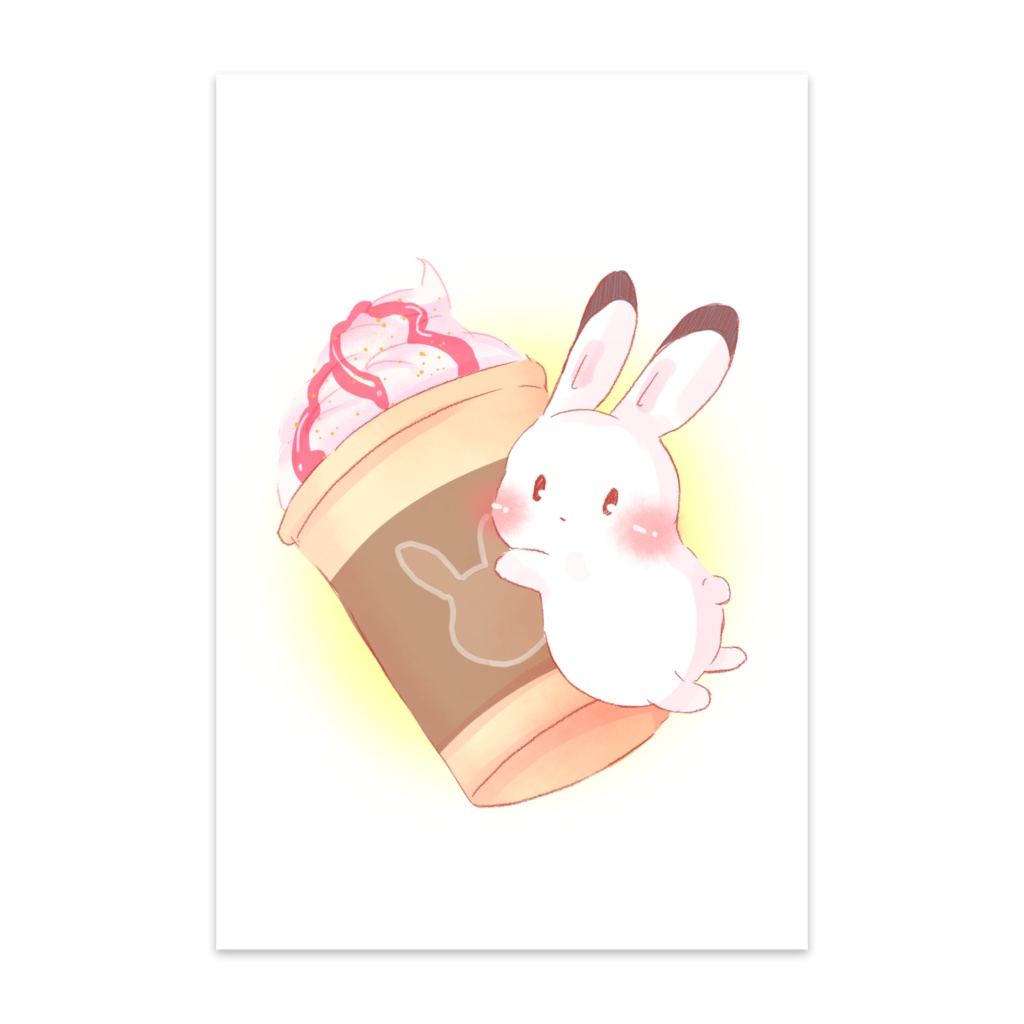 ポストカード　いちごホイップ