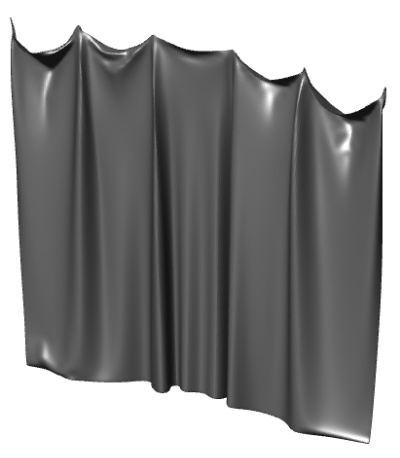 【暗幕・カーテン3D 8種】吊るされた布セット