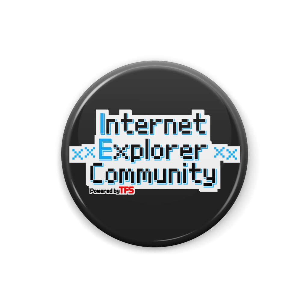 Internet Explorer Community 缶バッジ