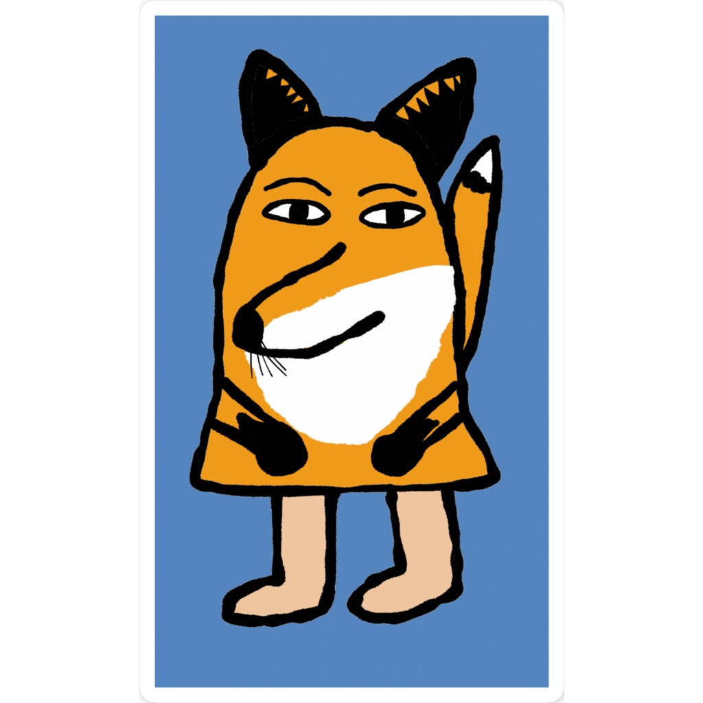 スマホステッカー メジェド様バリエーション(MSV)キツネ