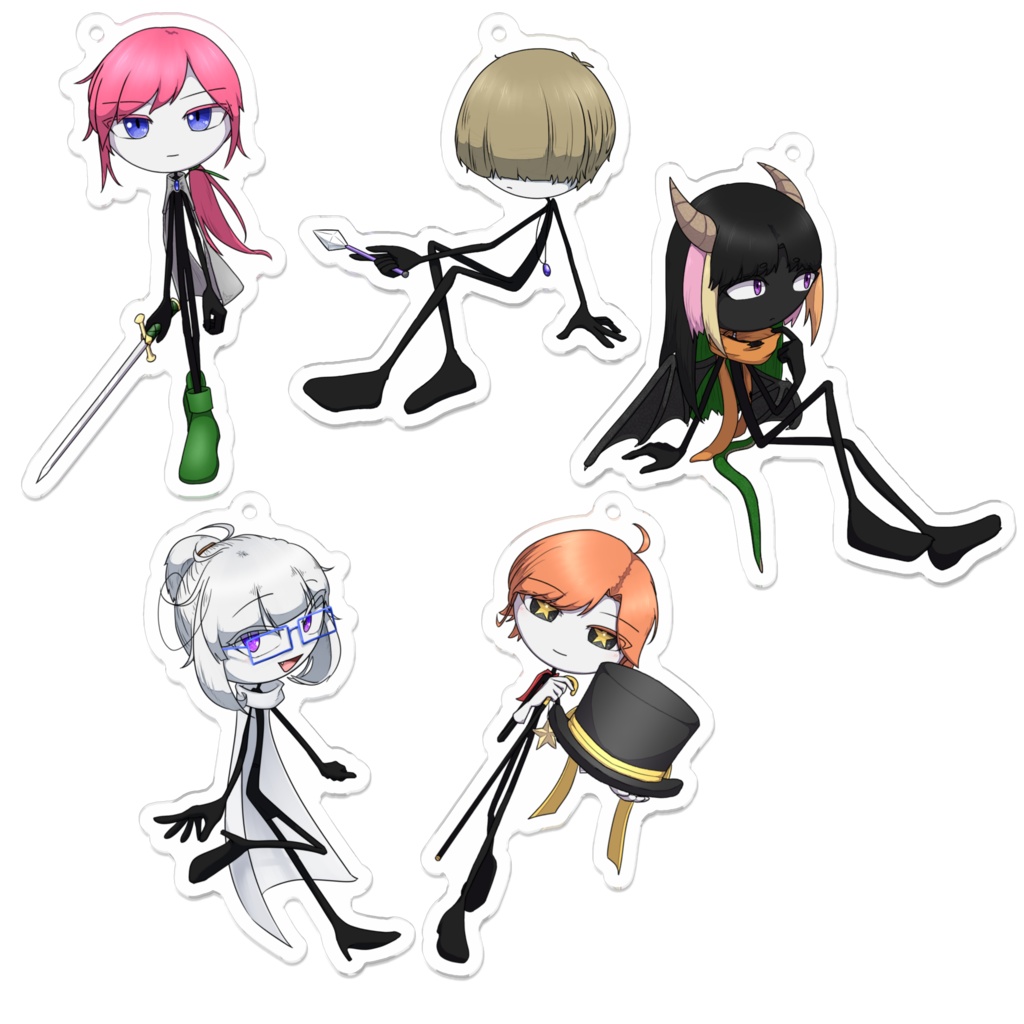 アクリルキーホルダー（5種、19~23）