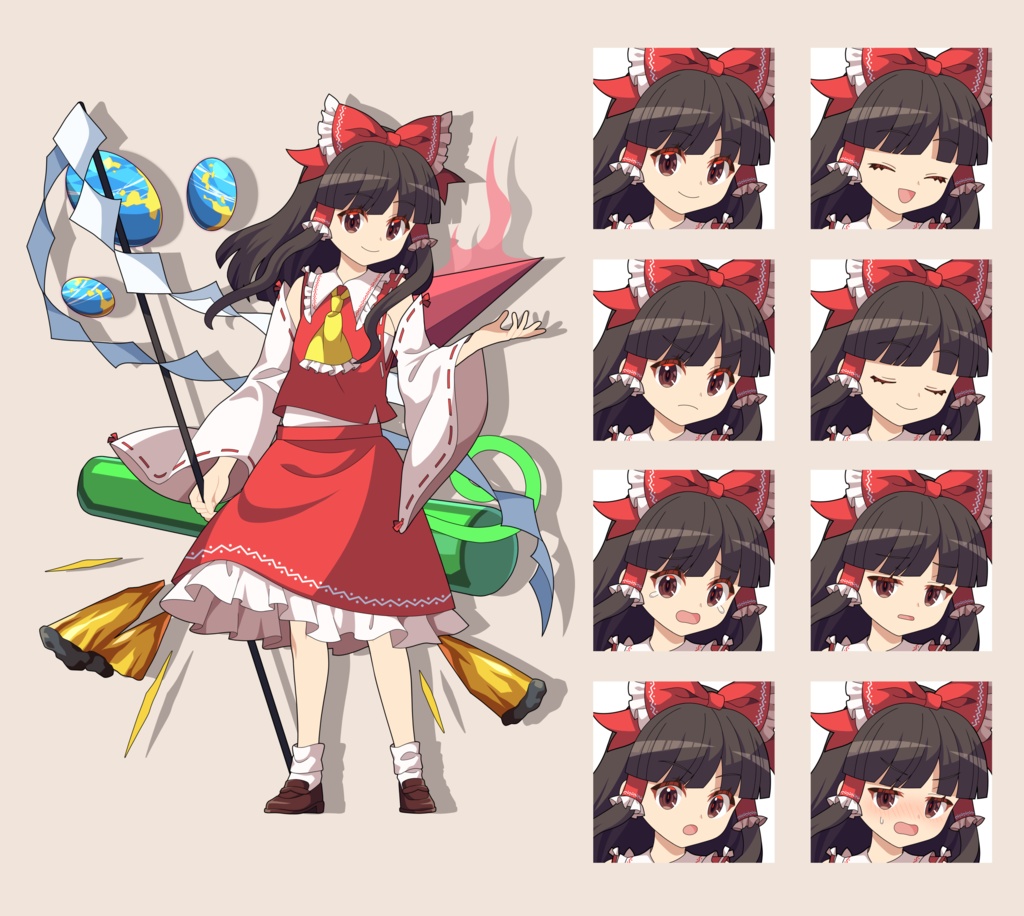博麗霊夢（錦上京）立ち絵素材
