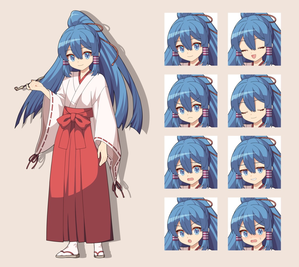宮出口瑞霊（巫女）立ち絵素材