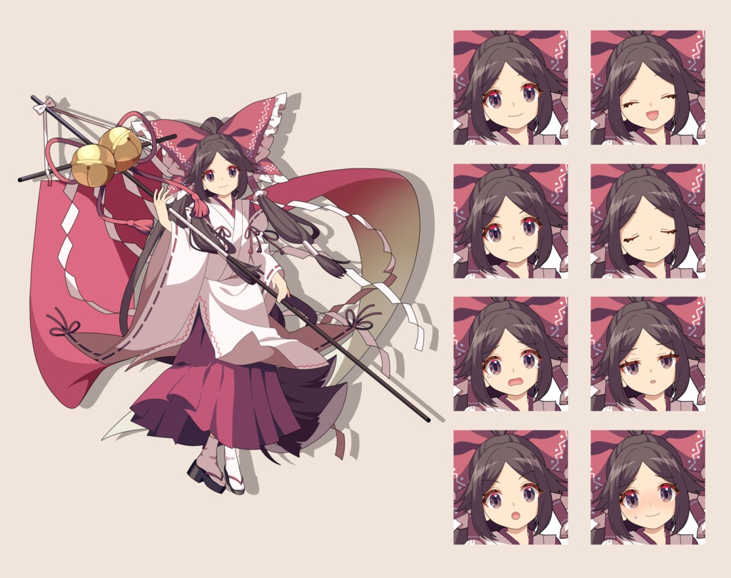 先代博麗の巫女（智霊奇伝）立ち絵素材