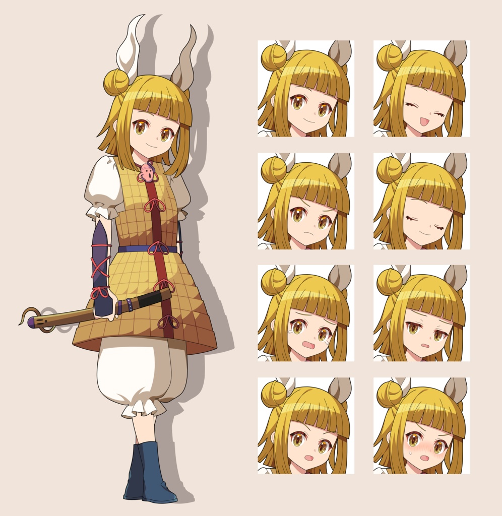 杖刀偶磨弓　立ち絵素材