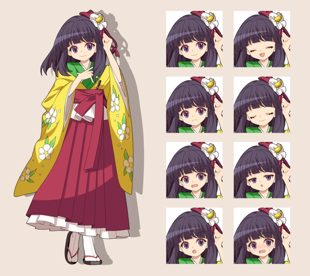 稗田阿求　立ち絵素材