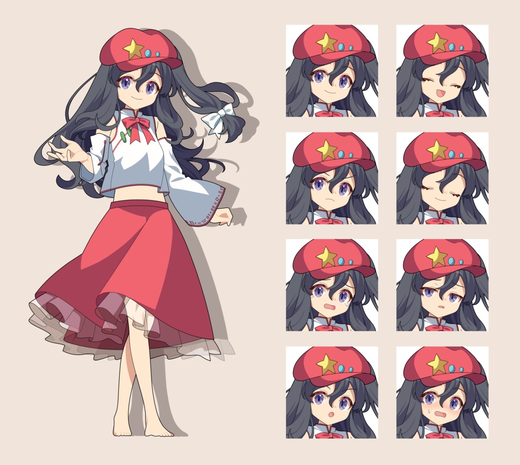 蓬莱人形レーベルイラストの娘　立ち絵素材